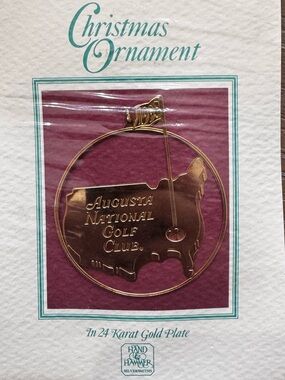 Vintage 1995 Augusta National Golf Club Christmas Ornament Hand & Hammer Masters